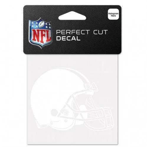 Cleveland Browns 4x4 White Decal Perfect Cut Gloss - ToylandEU™
