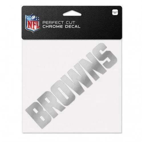 Cleveland Browns Chrome 6x6 Perfect Cut Outdoor Vinyl Decal - ToylandEU™