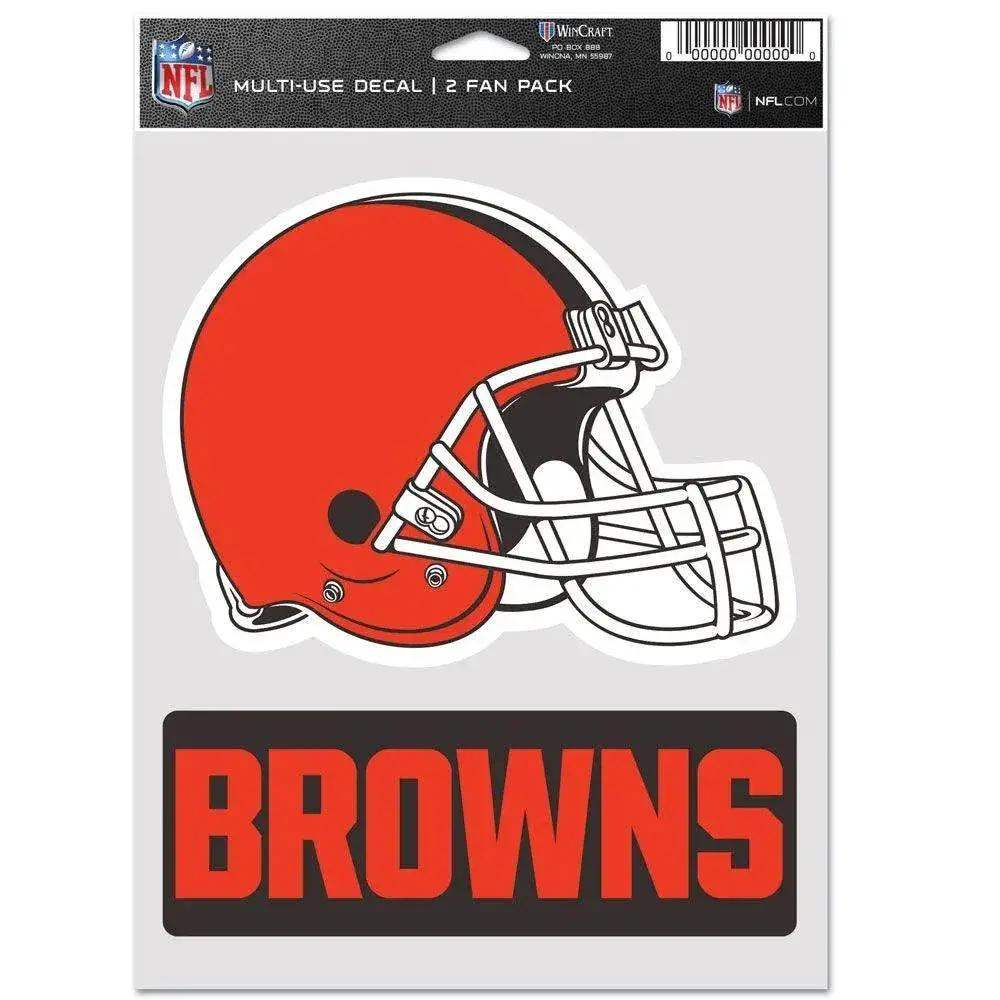 Cleveland Browns Decal Multi Use Fan Pack Two Pack Set - ToylandEU™