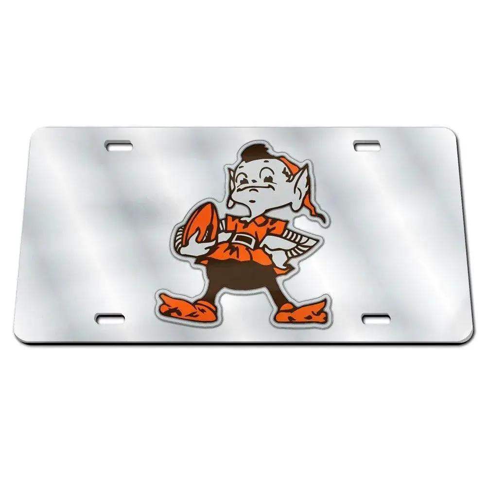 Cleveland Browns License Plate Acrylic Retro Silver - ToylandEU™