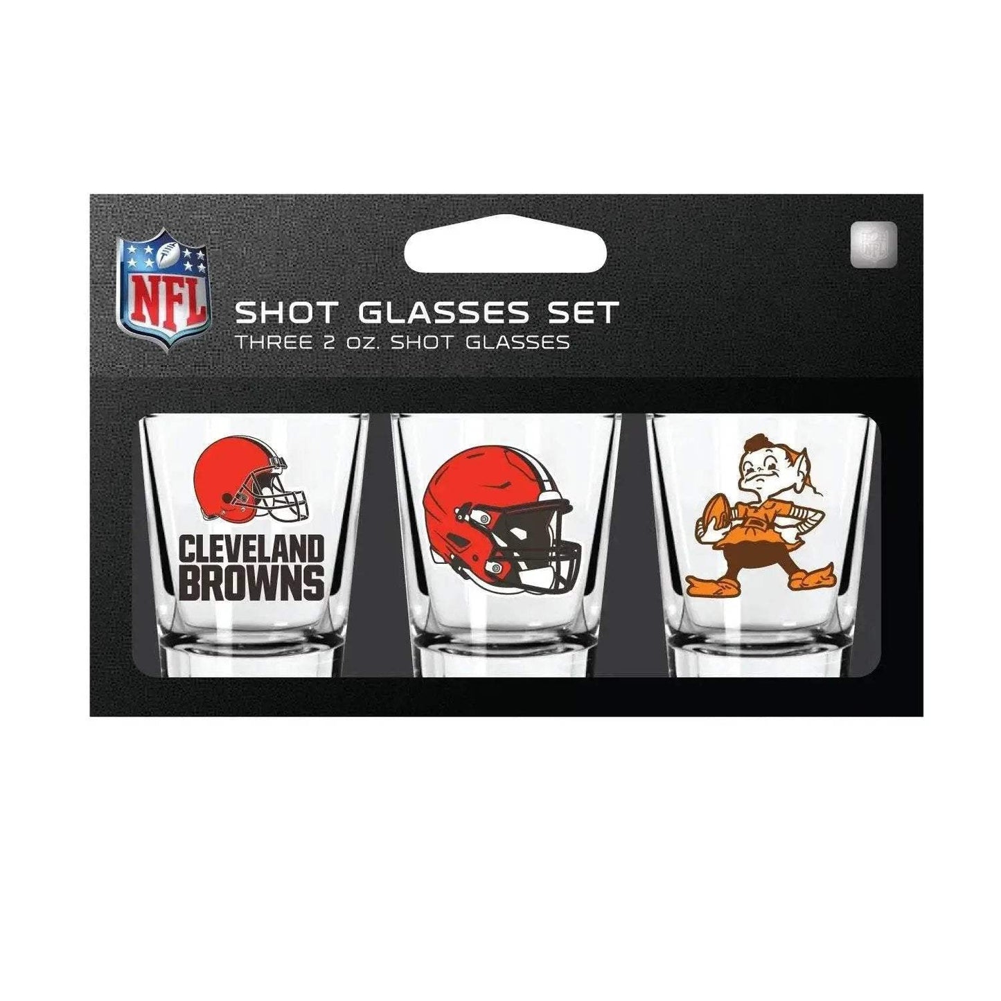 Cleveland Browns Shot Glass Set Three Pack Gift Box - ToylandEU™