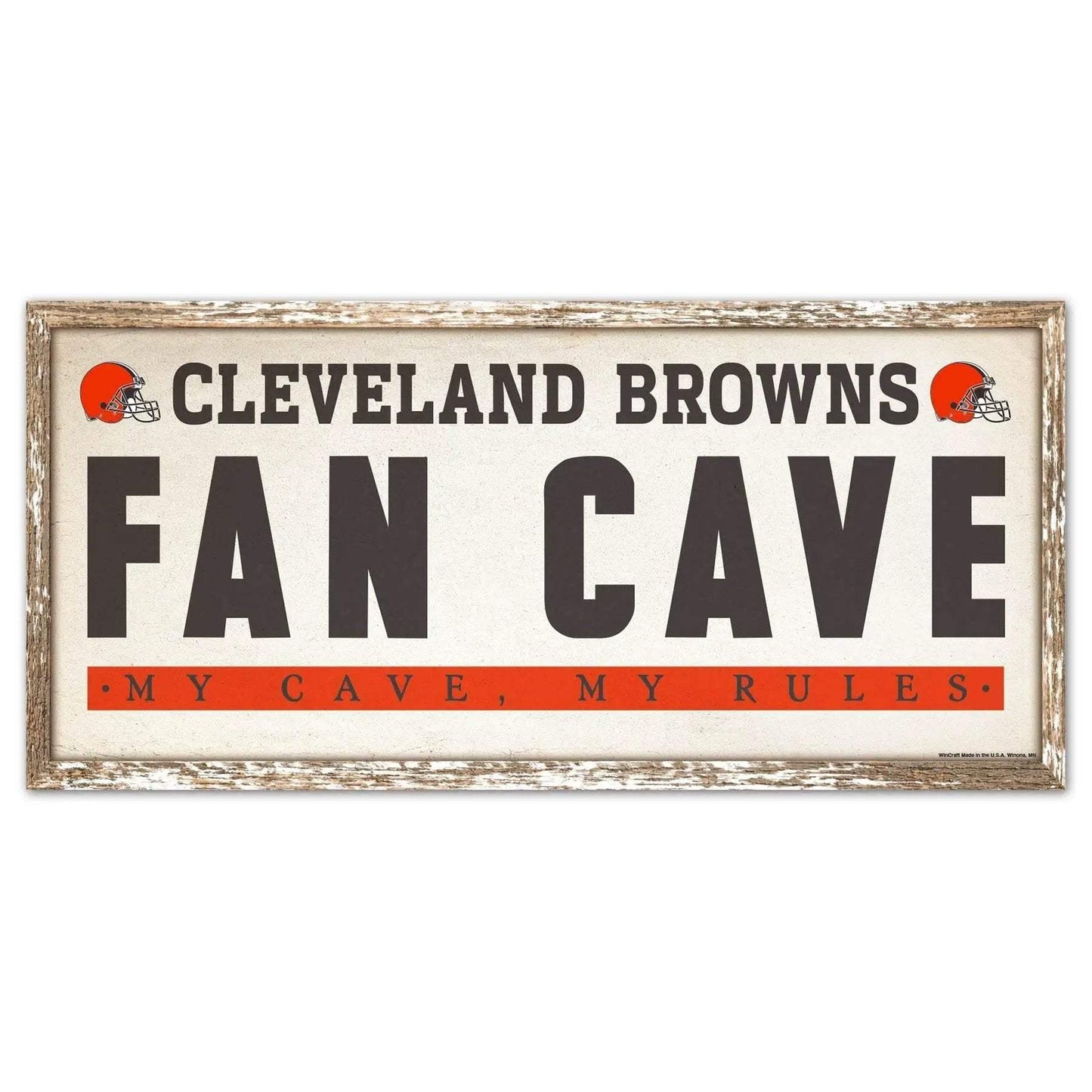 Cleveland Browns Sign 8x17 Wood Fan Cave Wall Decor - ToylandEU™