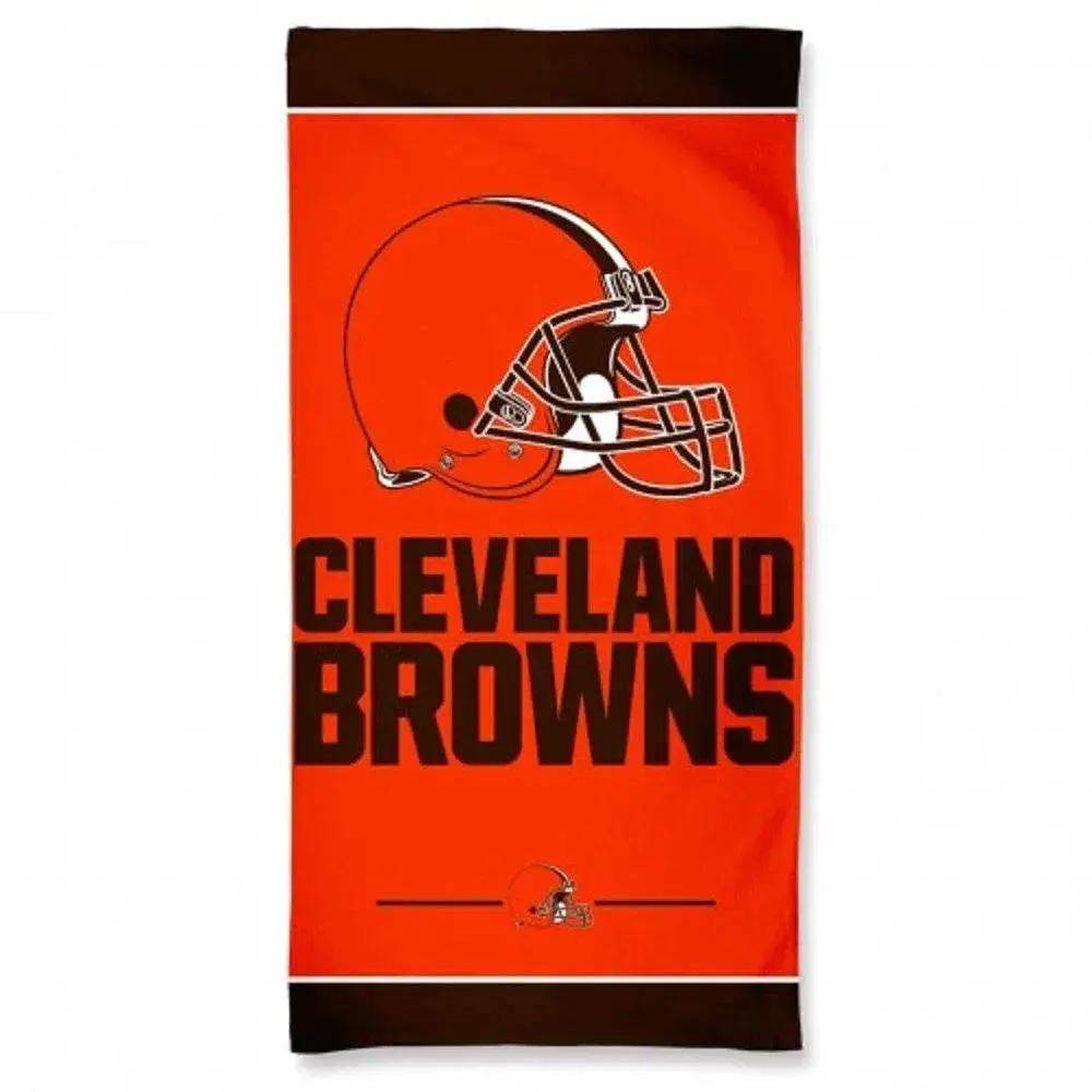 Cleveland Browns Towel 30x60 Beach Style Cotton Velour - ToylandEU™