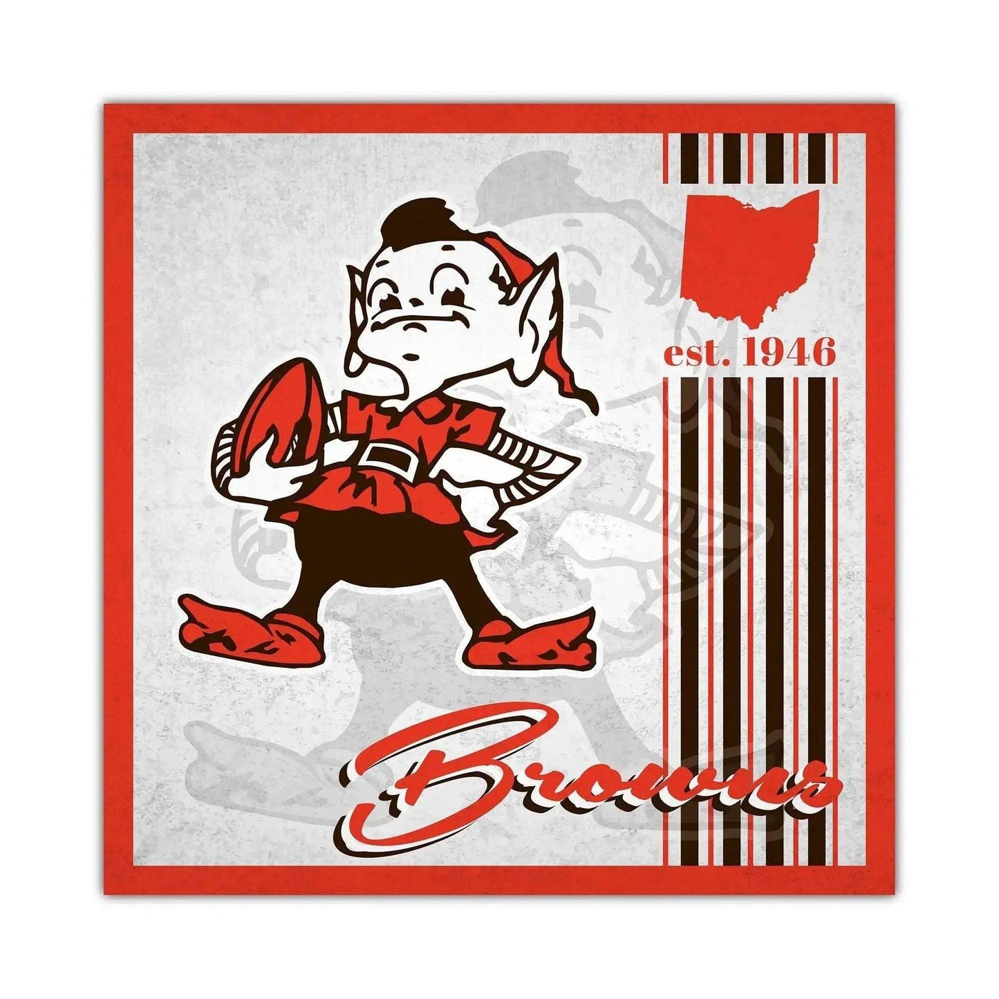 Cleveland Browns Wood Sign 10x10 Album Design Wall Art - ToylandEU™