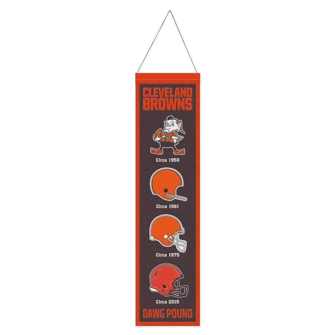 Cleveland Browns Wool Banner 8x32 Heritage Evolution Design - ToylandEU™