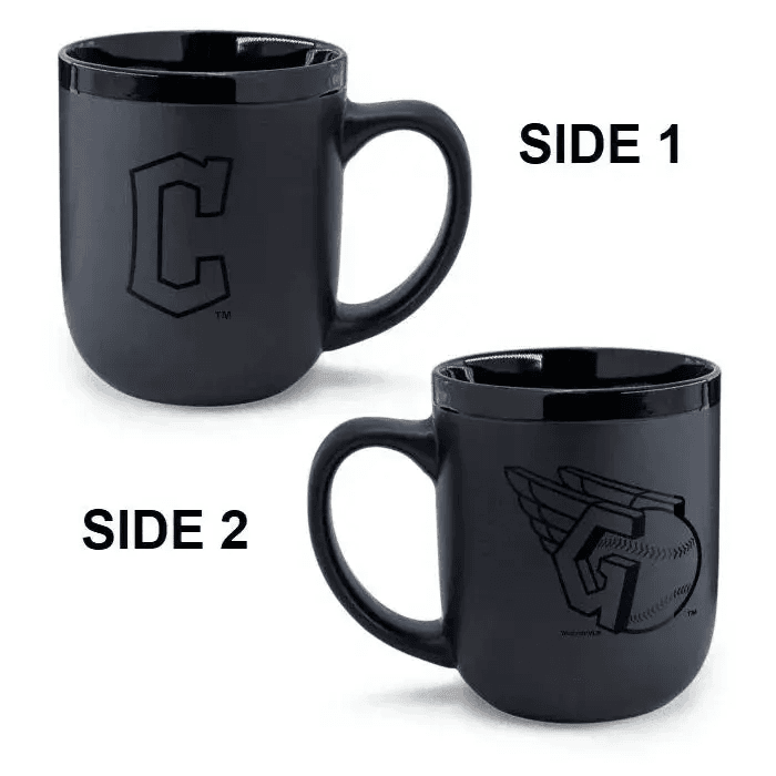 Cleveland Guardians 17oz Matte Black Ceramic Coffee Mug - ToylandEU™