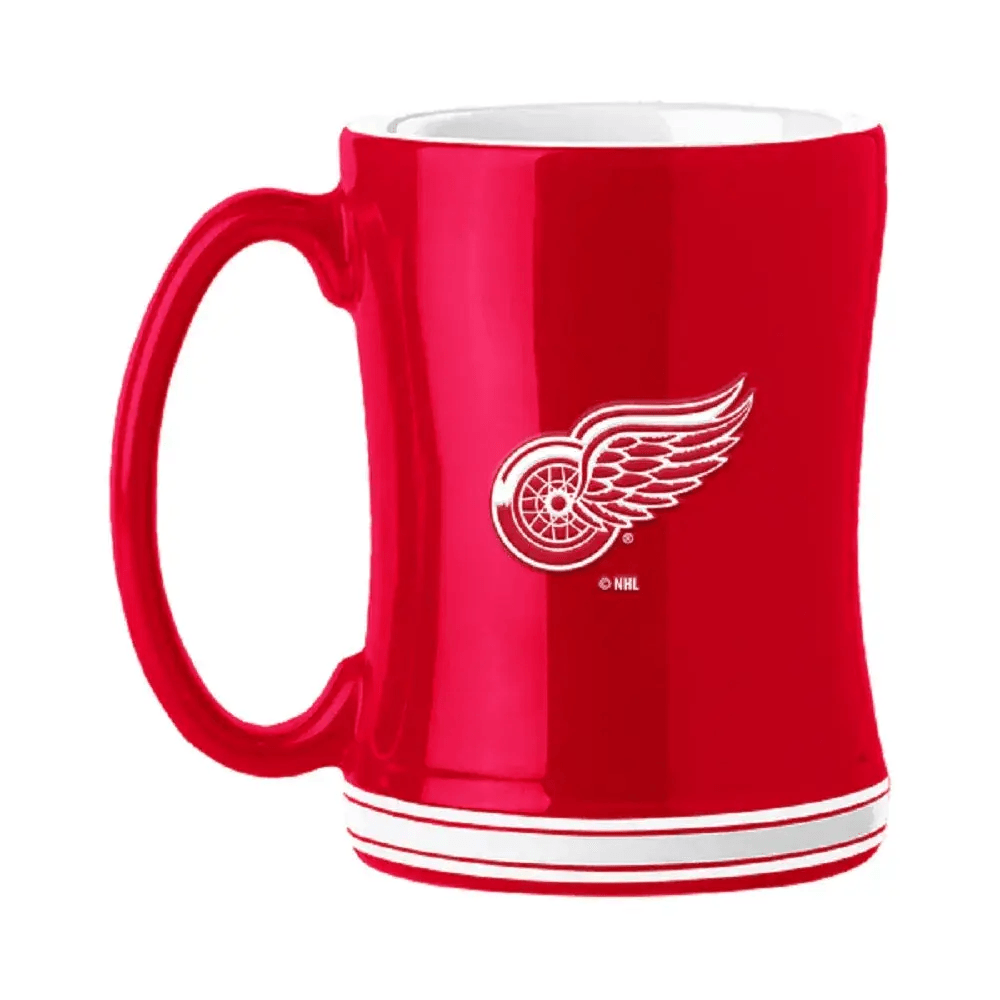 Detroit Red Wings Coffee Mug 14oz Sculpted Relief Color - ToylandEU™
