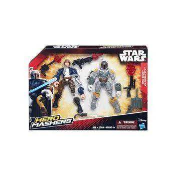Star Wars Hero Mashers Battle Pack Action Figures - Han Solo vs Boba Fett - ToylandEU™