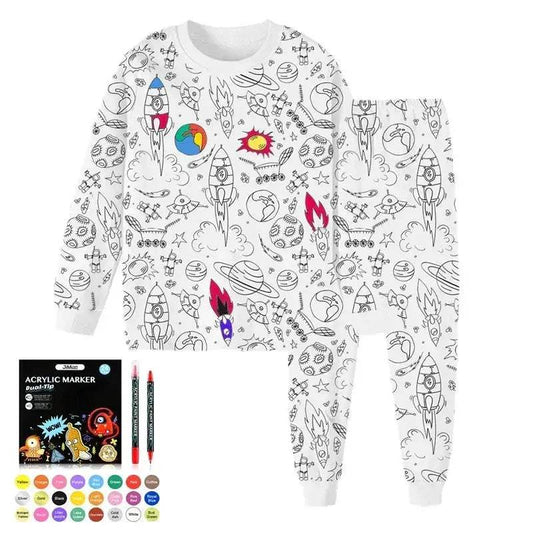 Color Your Own Kids Pajama Set DIY Coloring Kit - ToylandEU™