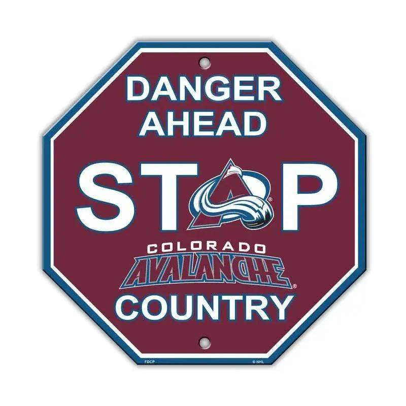 Colorado Avalanche 12x12 Plastic Stop Sign with Logo - ToylandEU™