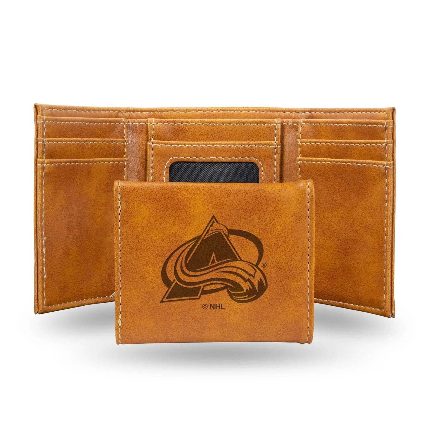 Colorado Avalanche Trifold Wallet Laser Engraved Leather - ToylandEU™