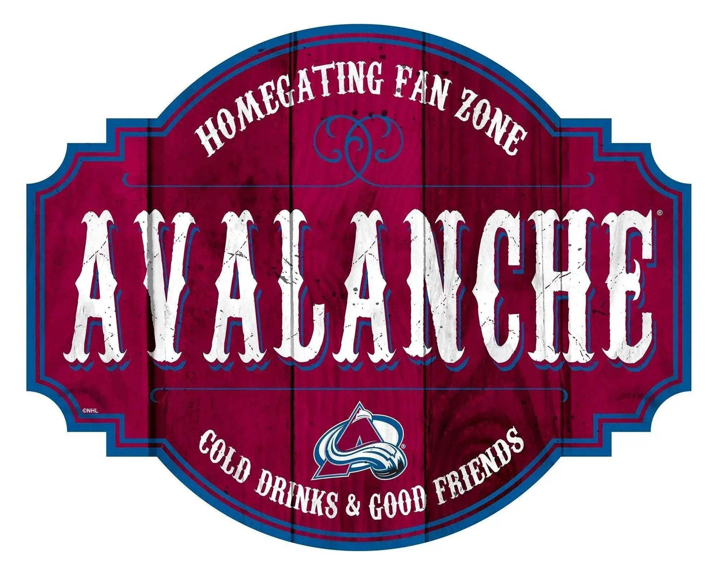 Colorado Avalanche Wood Sign 12 Inch Homegating Tavern - ToylandEU™