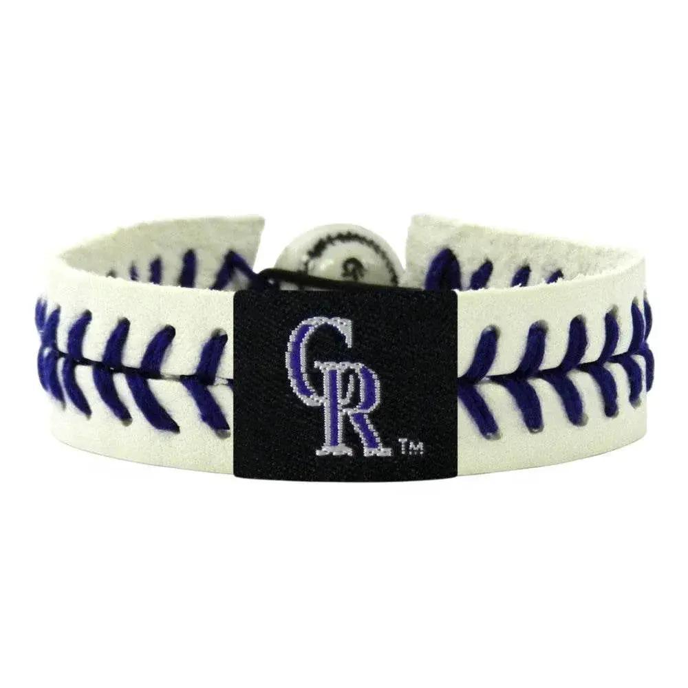 Colorado Rockies Lavender Leather Baseball Bracelet CO - ToylandEU™