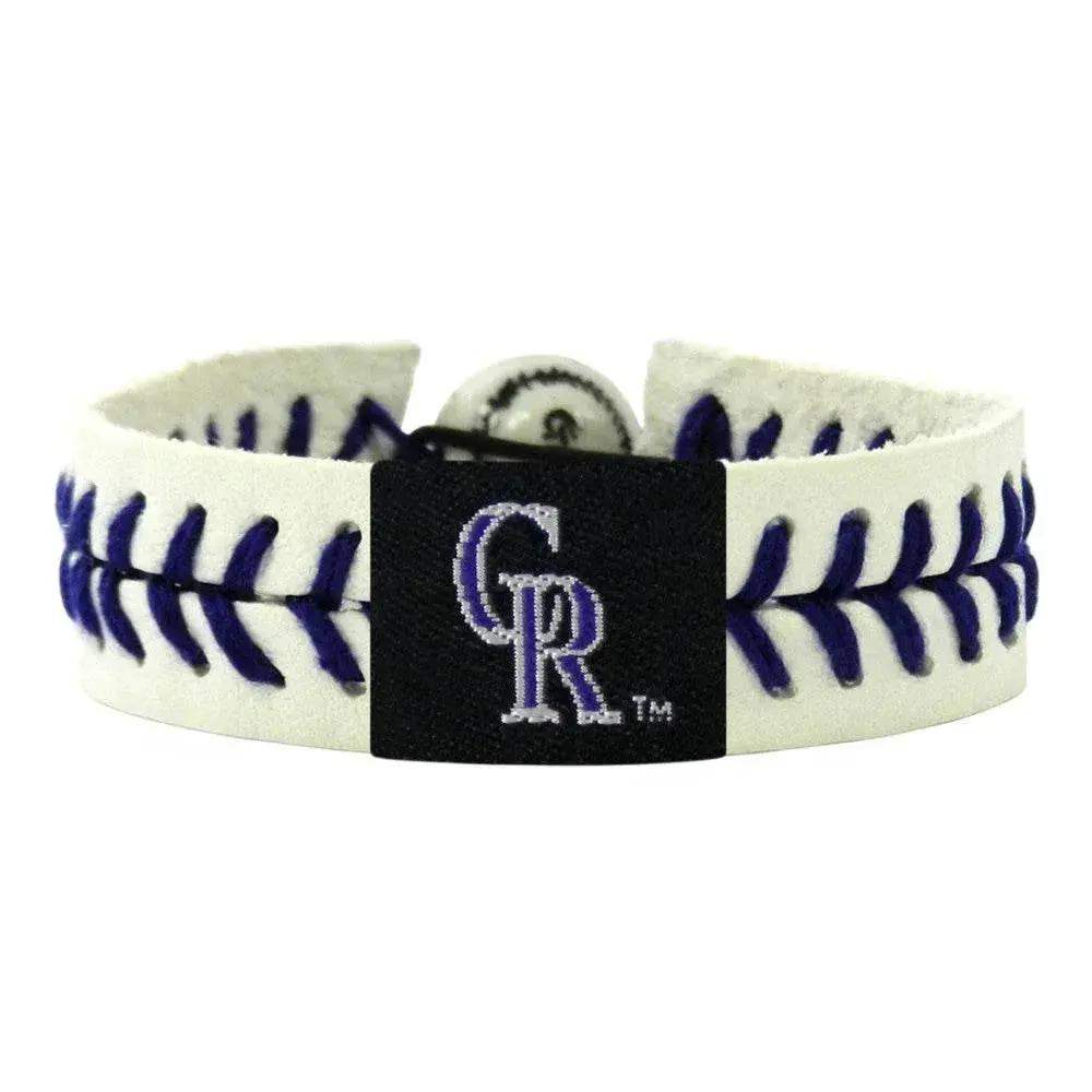 Colorado Rockies Lavender Leather Baseball Bracelet CO - ToylandEU™