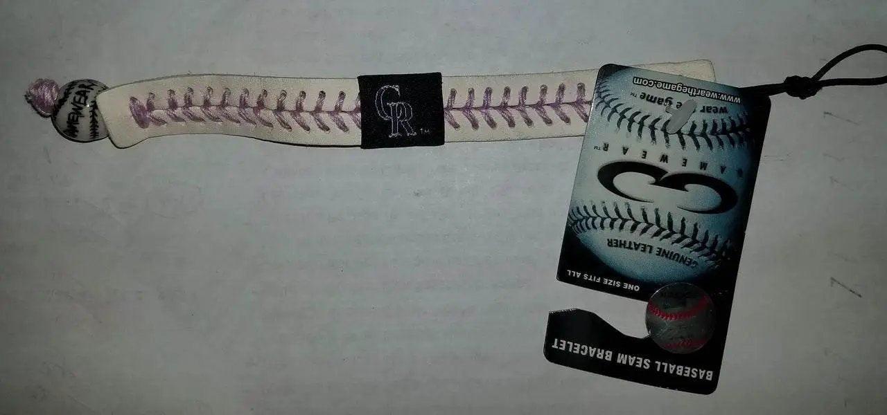 Colorado Rockies Leather Baseball Bracelet With Adjustable - ToylandEU™