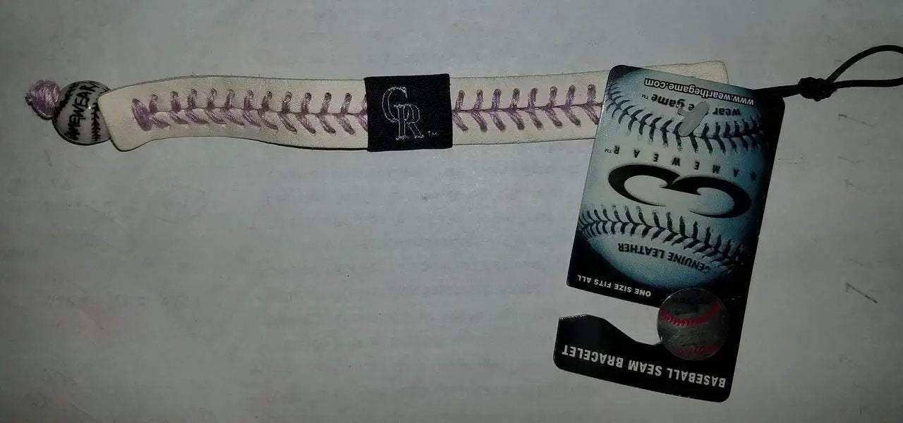 Colorado Rockies Leather Baseball Bracelet With Adjustable - ToylandEU™