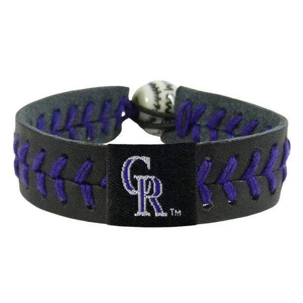 Colorado Rockies Leather Bracelet Team Color Baseball CO - ToylandEU™