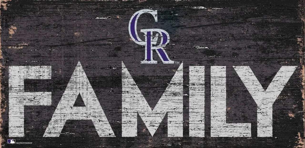Colorado Rockies Wood Sign 12 By 6 Family Design Hanging - ToylandEU™