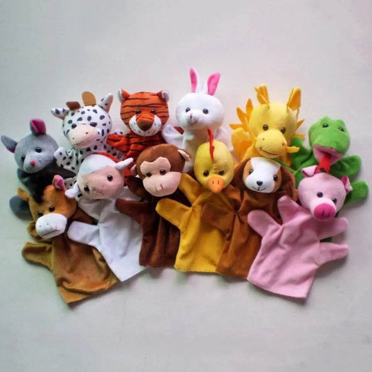 Colorful Cartoon Animal Hand Puppets - Soft Plush Toys for Kids - ToylandEU