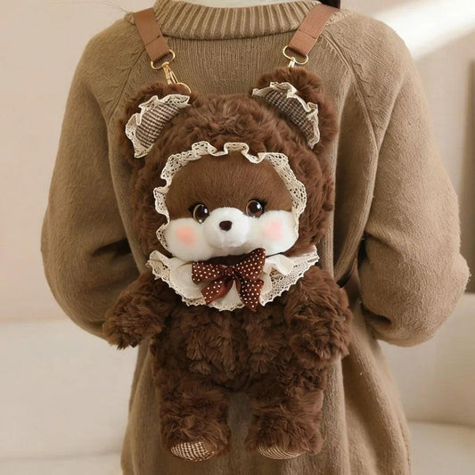 Colorful Cute Animal Plush Backpack Detachable Strap
