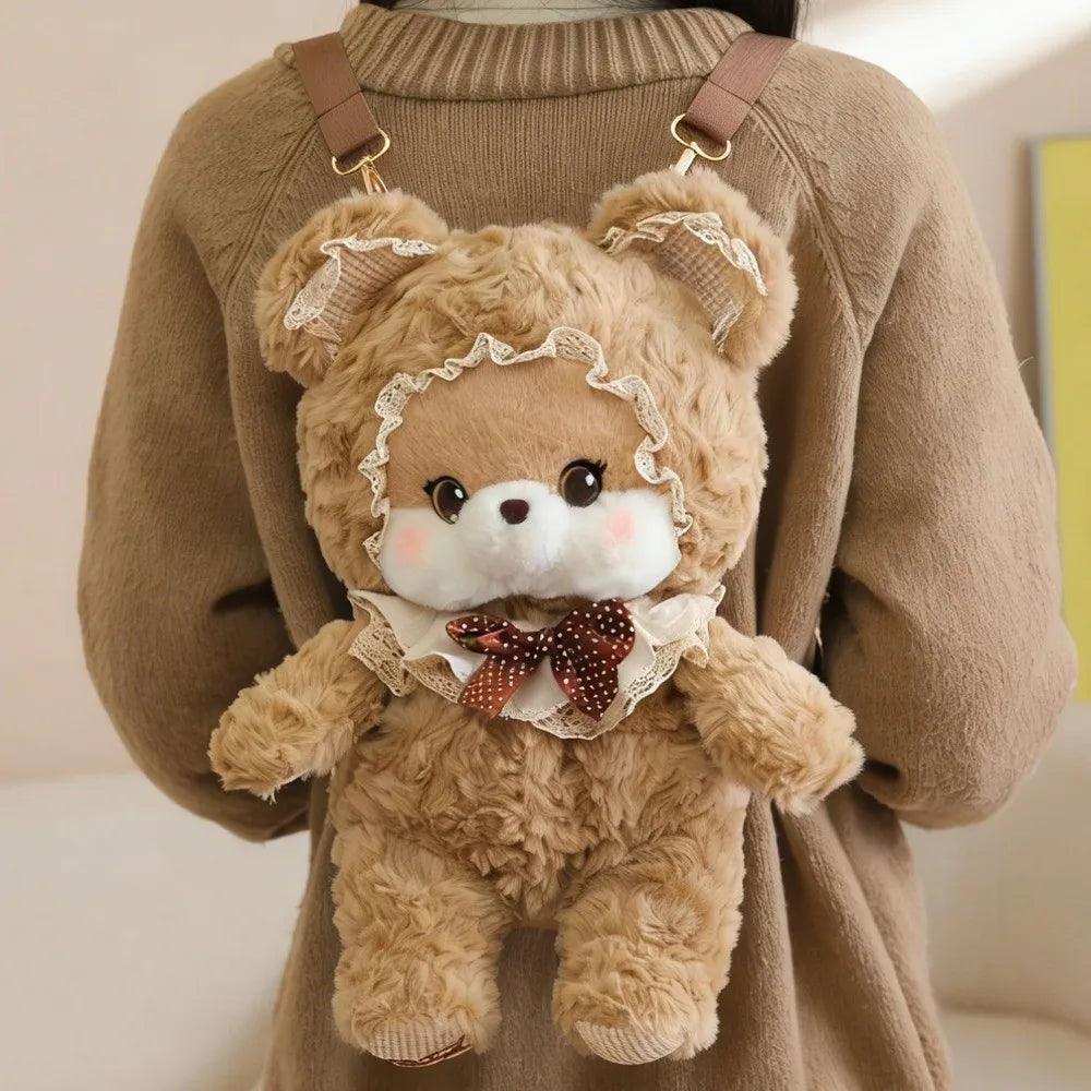 Colorful Cute Animal Plush Backpack Detachable Strap