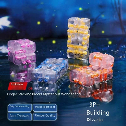 Colorful Fidget Cube Seven Surprise Building Blocks Kids - ToylandEU
