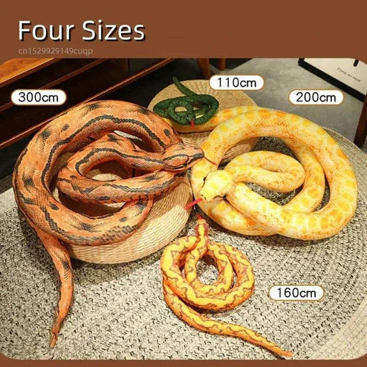 Giant Plush Snake Colorful Home Decor Gift - ToylandEU™