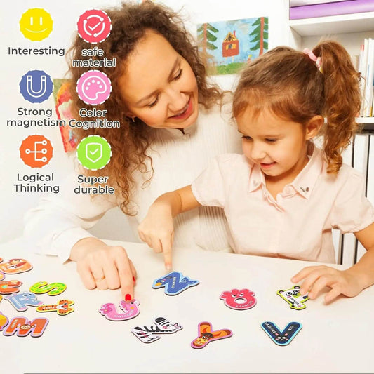 Colorful Montessori Cartoon Magnets with Animal Shapes for Kids Learning and Fun - ToylandEU