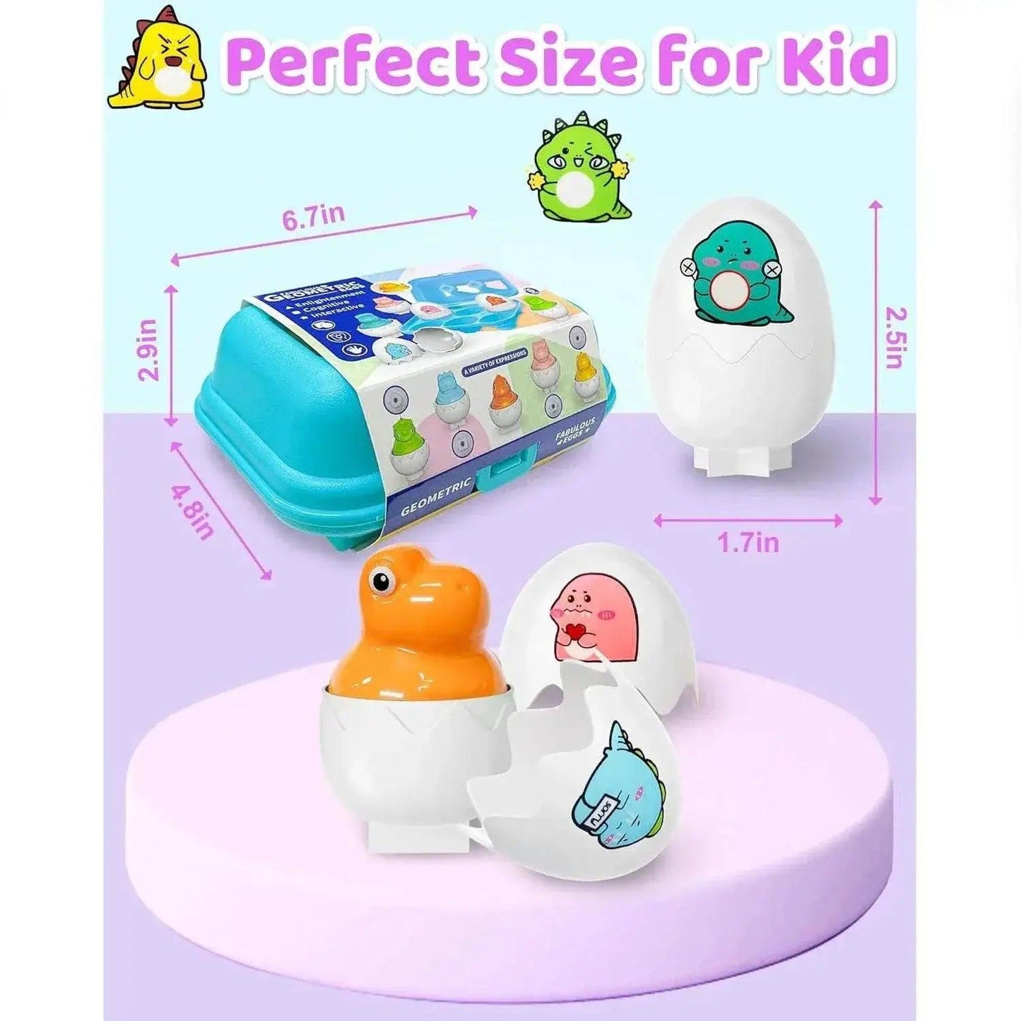 Colorful Montessori Shape Matching Eggs Puzzle - BizyKoady - ToylandEU™