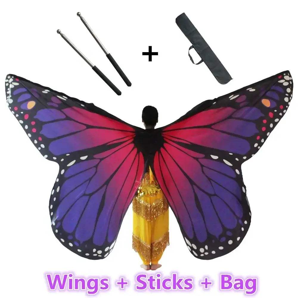 Colorful Moveable Belly Dance Butterfly Wings For Kids And Adults - ToylandEU