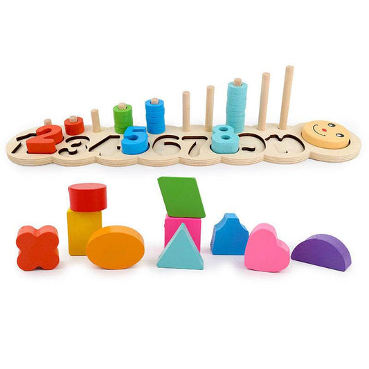 Colorful Wooden Logarithmic Board for Kids' Early Learning Fun - ToylandEU