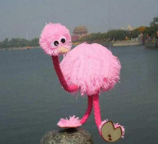 Colorful Wool Ostrich Hand Puppet Toy - Fun Gift for Kids - ToylandEU
