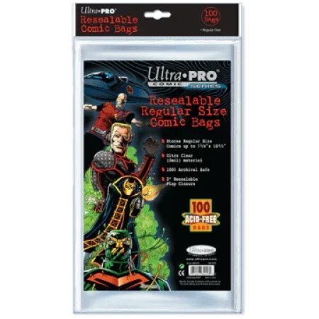 Comic Bags - Regular Size - Resealable (100 per pack) - ToylandEU