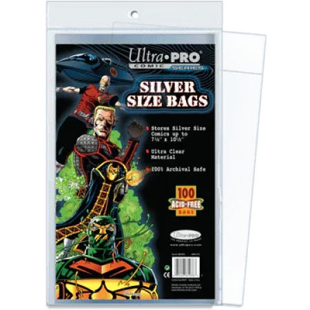 Comic Bags - Silver Size (100 per pack) - ToylandEU
