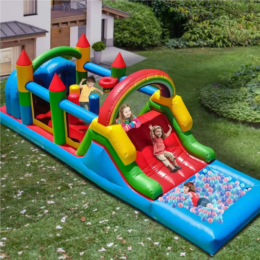 Commercial Inflatable Obstacle Course Dual Racing Slides - ToylandEU™