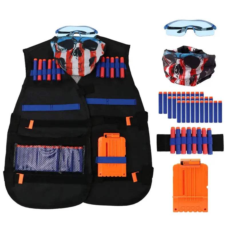 Complete Kids Tactical Vest Kit With Toy Pistol Darts Included - ToylandEU
