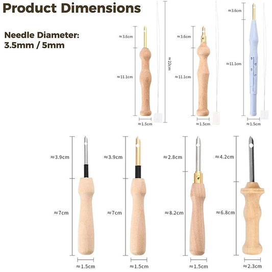 Comprehensive 7-Piece Adjustable Punch Needle Embroidery Kit for Crafting - ToylandEU