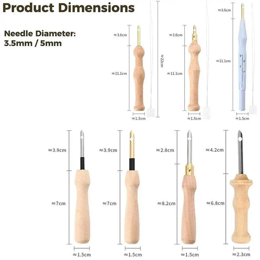 Comprehensive 7-Piece Adjustable Punch Needle Embroidery Kit for Crafting - ToylandEU™
