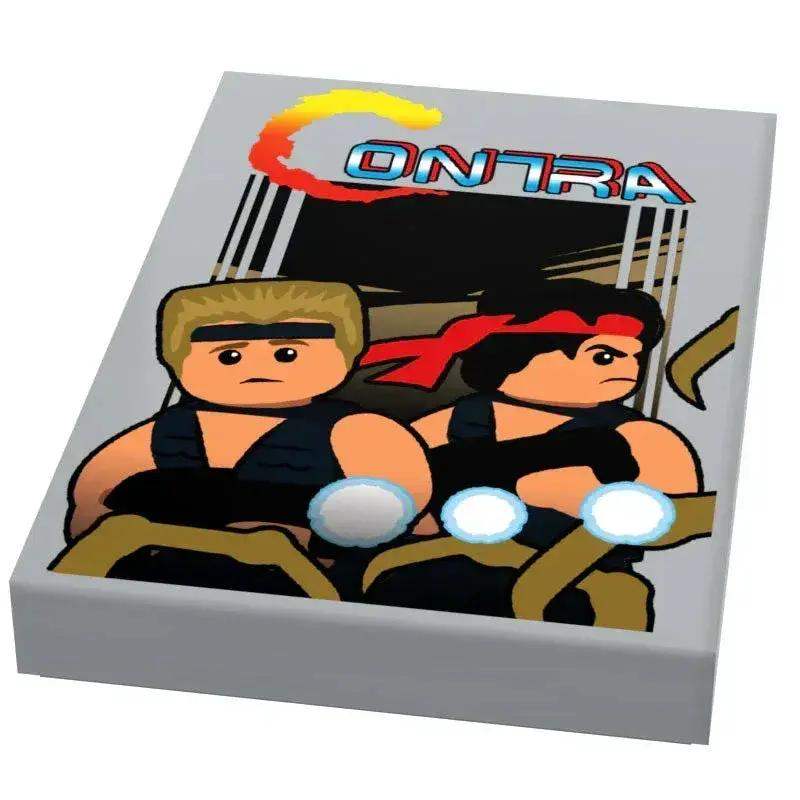 Contra Video Game Cover (2x3 Tile) made using LEGO part - B3 Customs - ToylandEU™