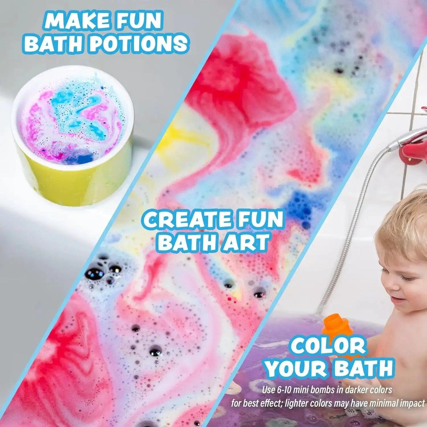 Cosmic Mini Bath Bombs For Kids 90 Count Nontoxic Foaming Fun - ToylandEU™