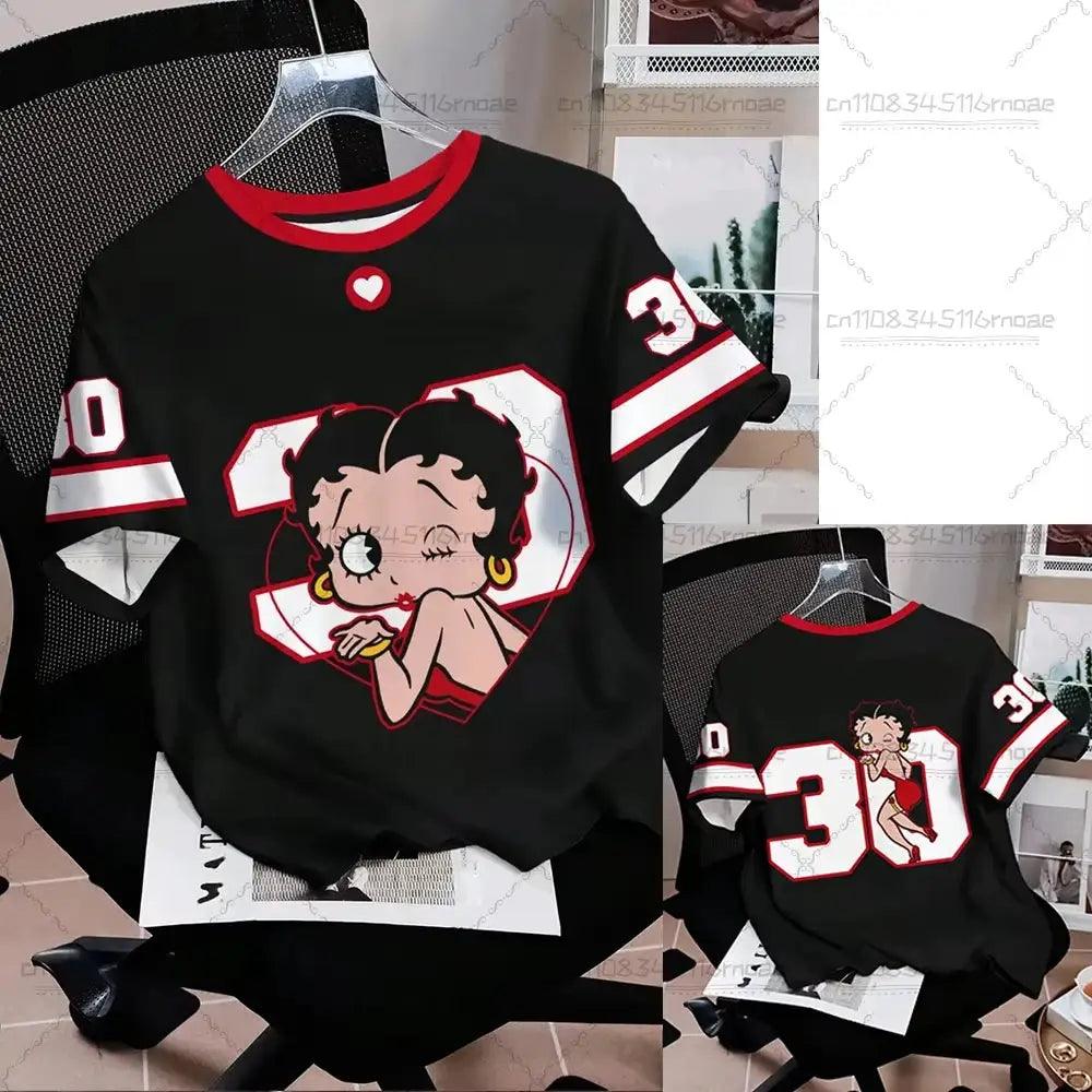 Cosplay Cartoon Striped O Neck T Shirt Casual Comfort - ToylandEU™