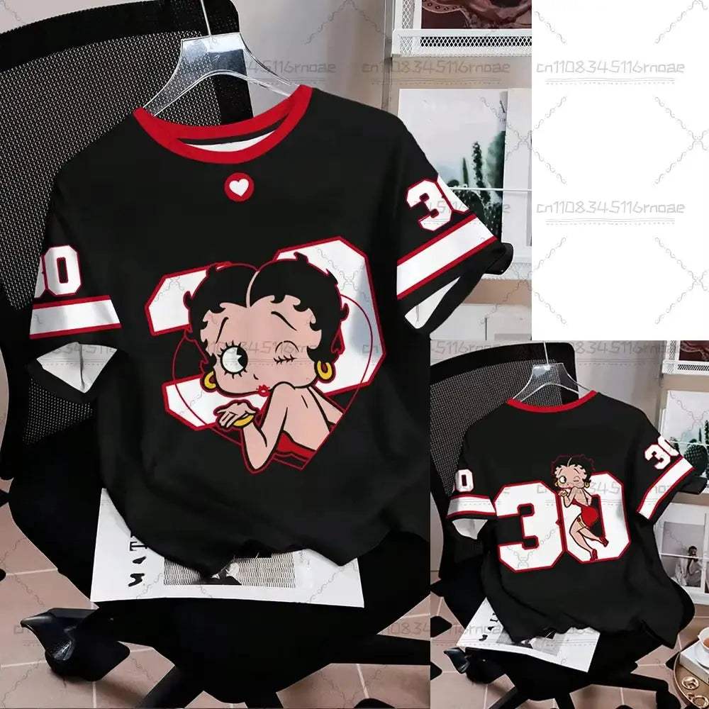 Cosplay Cartoon Striped O Neck T Shirt Casual Comfort - ToylandEU™