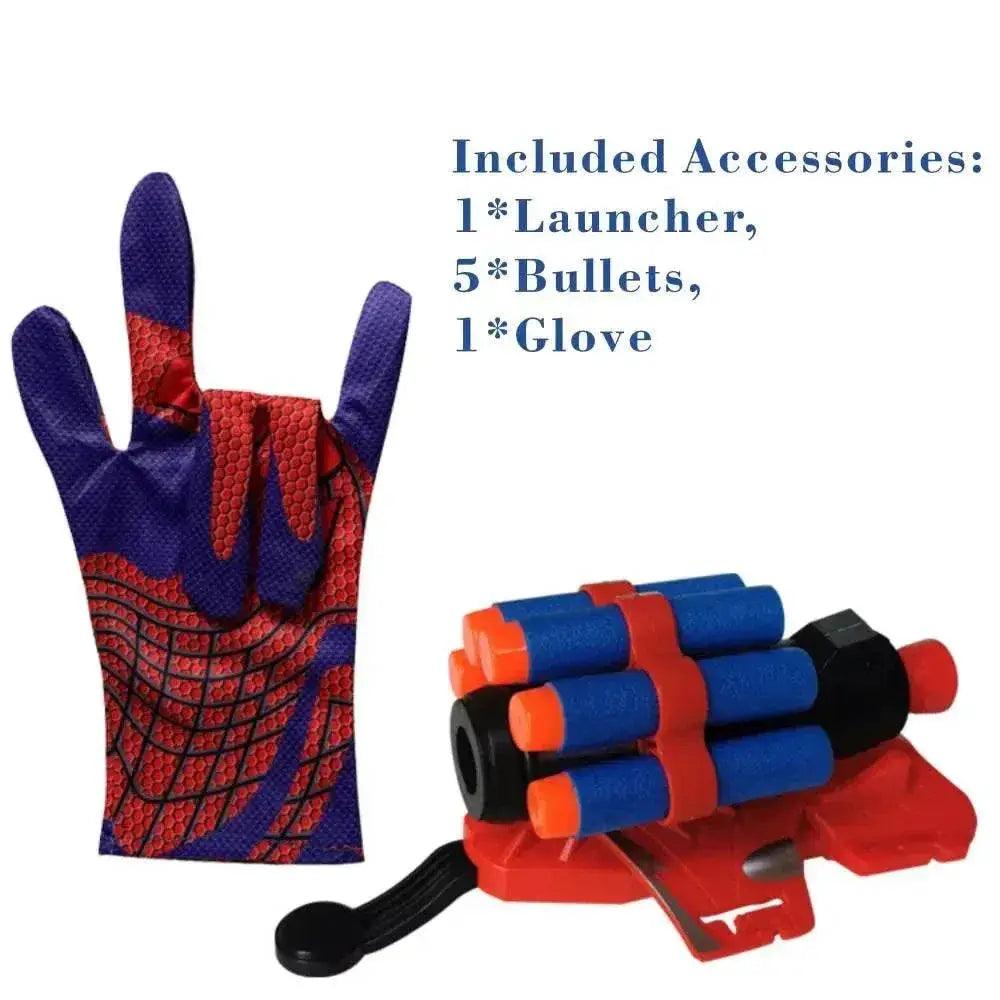 Spiderman Web Launcher Glove Toy for Kid Boys Halloween Anime Safe Soft Foam Projectiles Wrist Launch Cosplay Costume Props Suit - ToylandEU™