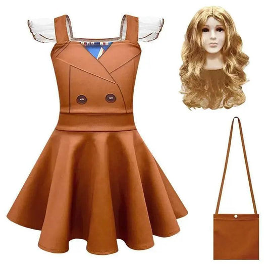 Cossky M3GAN Kids Anime Cosplay Dress with Fun Accessories for Halloween - ToylandEU™