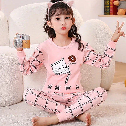 Cozy Autumn Winter Cotton Pajamas Sets For Kids Homewear - ToylandEU