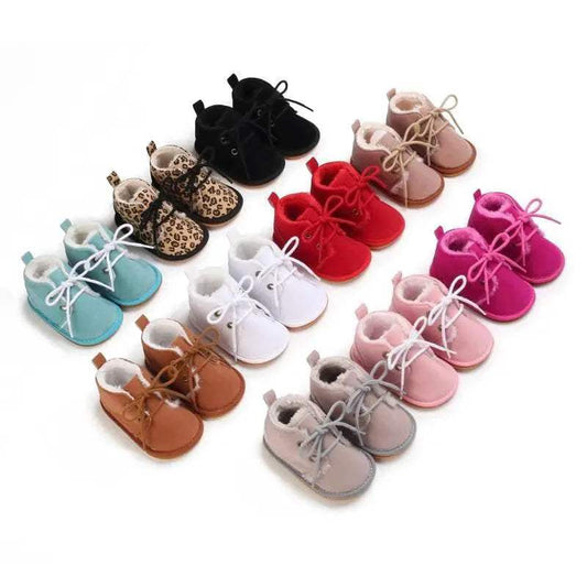 Cozy Baby Boots Lace Up Furry Lining Toyland EU - ToylandEU™