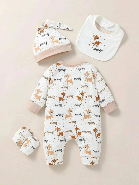Cozy Baby Romper Set 0 to 12M Animal Print Toyland EU - ToylandEU™