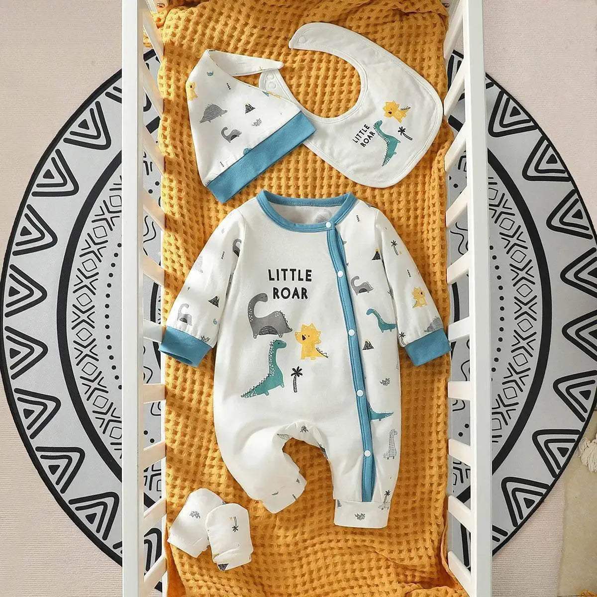 Cozy Baby Romper Set Animal Print With Button Closure For Infants 0 To 12 Months - ToylandEU