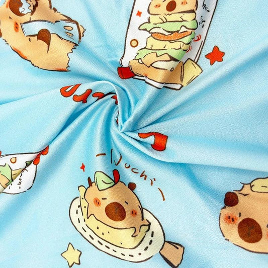 Cozy Capybara Printed Kids Pajama Set With Soft Long Sleeve Top And Pants - ToylandEU