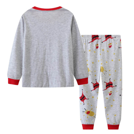 Cozy Cartoon Christmas Pajamas Set For Kids Boys 2 Piece Long Sleeve Round Neck Autumn Winter Sleepwear - ToylandEU